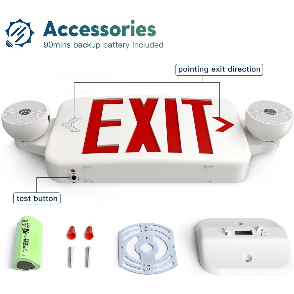 2 Pack Exit Sign with Emergenc - Emergency Exit Sign reseña y precio