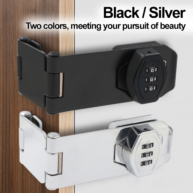 Black/Silver Zinc Alloy 3-digi - Medicine Cabinet Lock reseña y precio