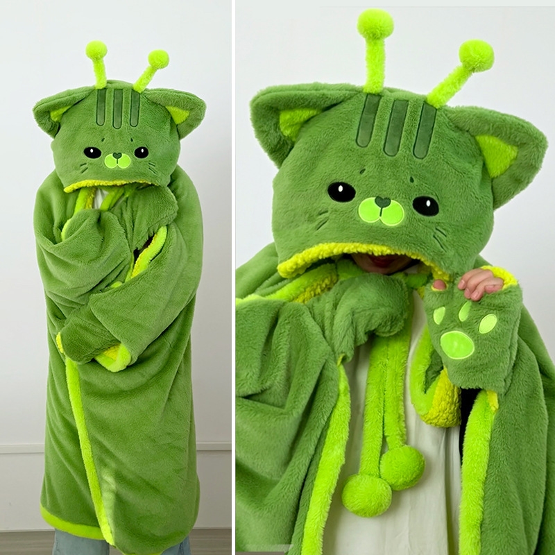 Cartoon Cute Alien Cat Hooded  - Fire Blanket Kitchen reseña y precio